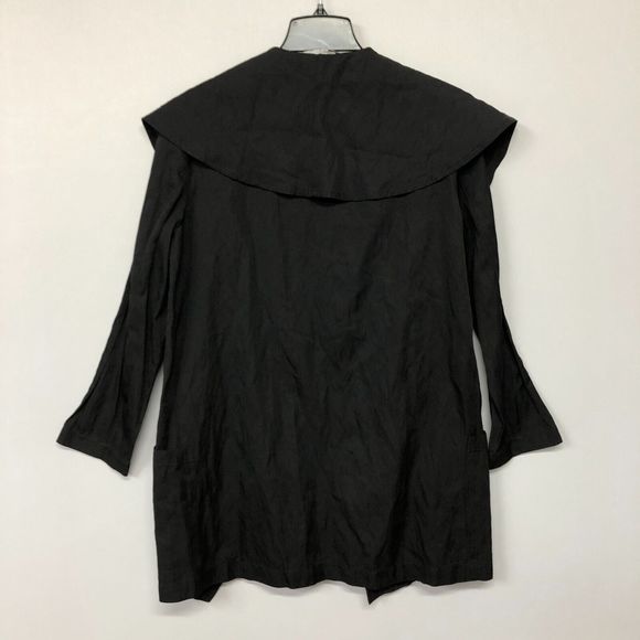 Mela Purdie Women Scarf Open Front Wrap Jacket Size 14 Large Black B199 -12 - Picture 11 of 13